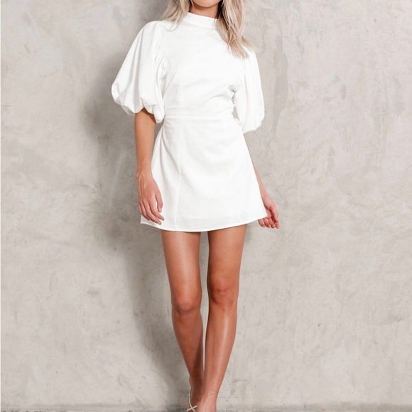 White dress from charcoal - used for bridal shower - Picture 2 of 3